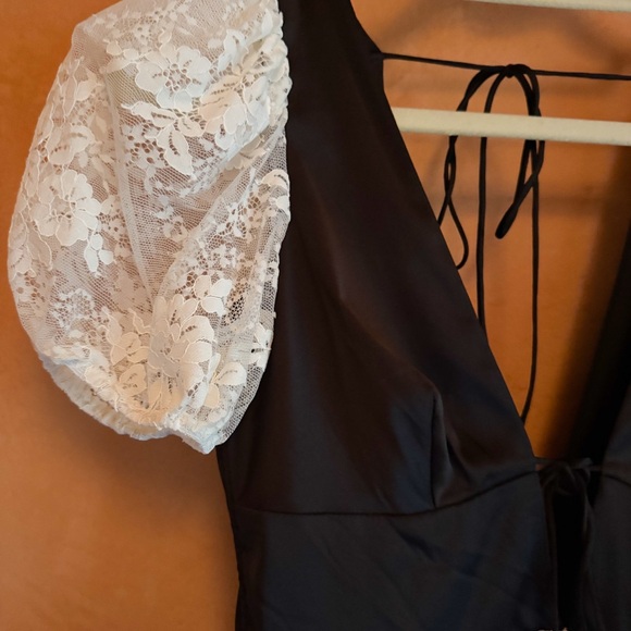 For Love & Lemons Romantic Lace Mini Dress | XS | Puff Sleeve Cottagecore - Picture 3 of 8